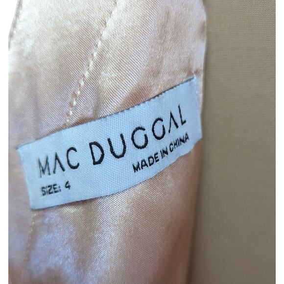 Mac Duggal Floral Embroidered Gown Size 4 NWT Beaded Mesh Formal Dress 79329 - Picture 10 of 11